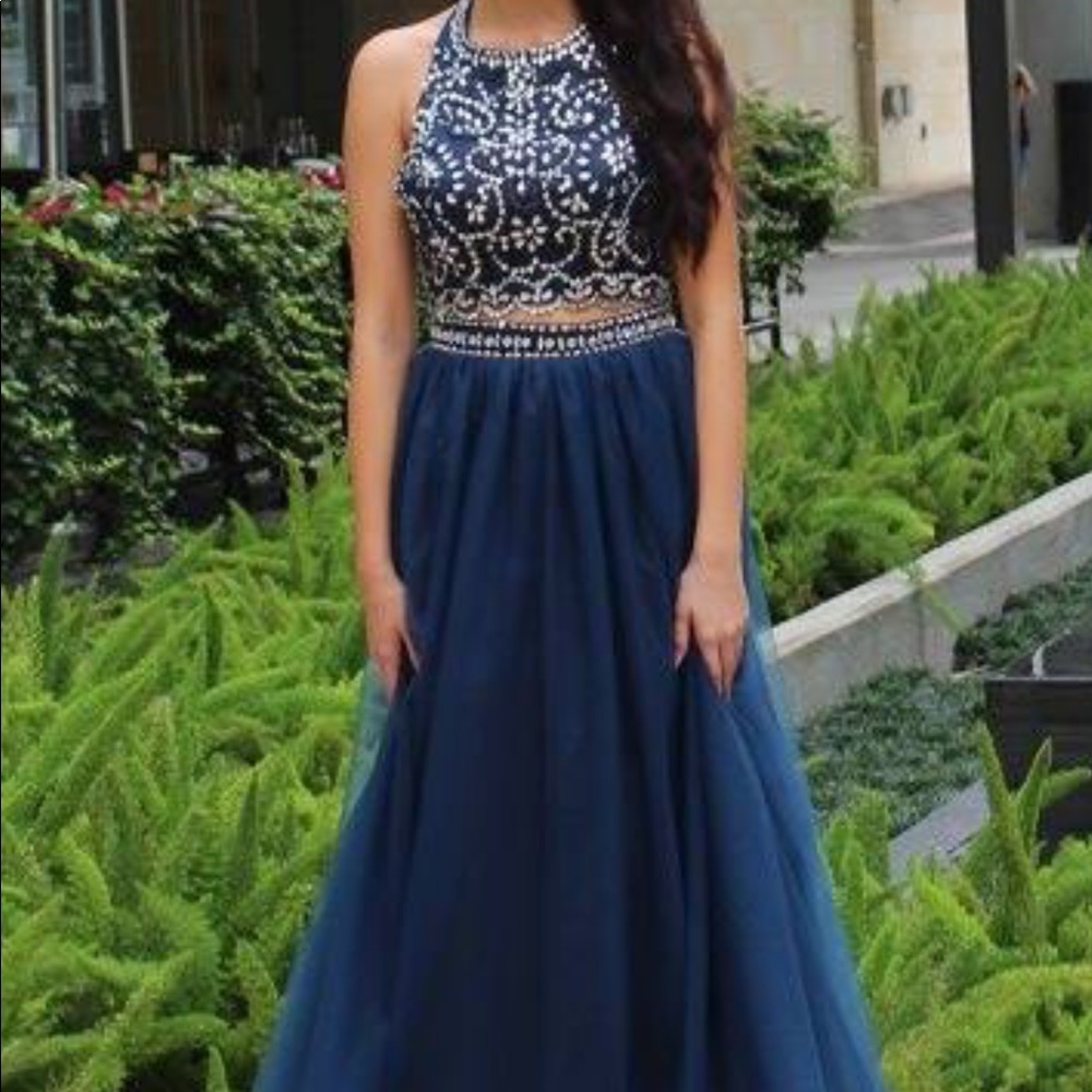 Two piece prom dress